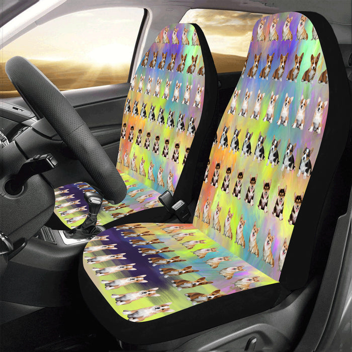 Paradise Wave Corgi Dogs Car Seat Covers (Set of 2)