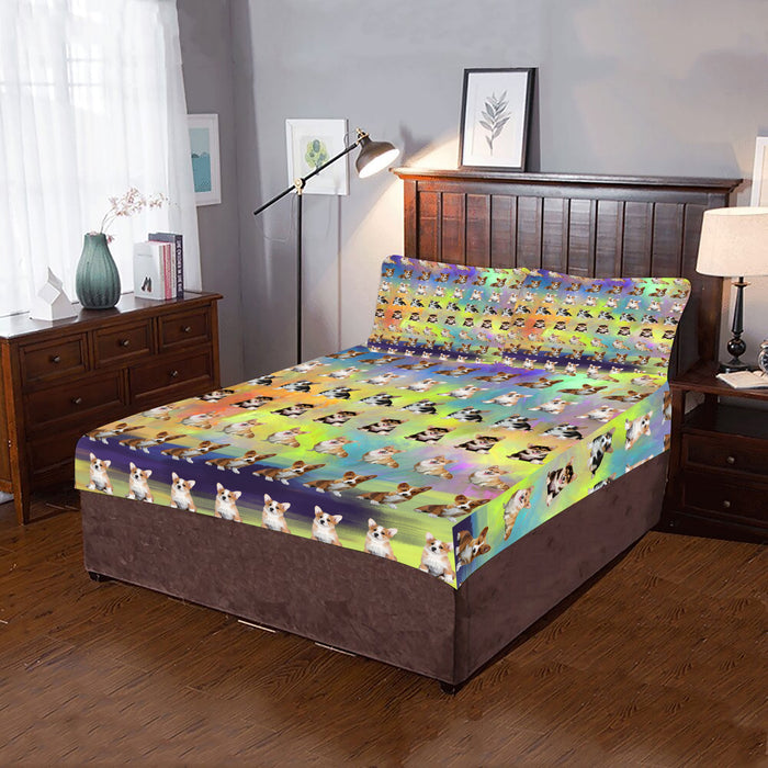Paradise Wave Corgi Dogs 3-Piece Bedding Set