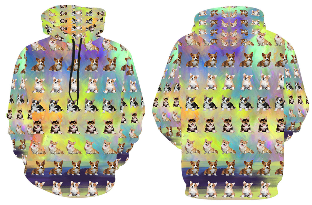Paradise Wave Corgi Dogs All Over Print Men's Hoodie