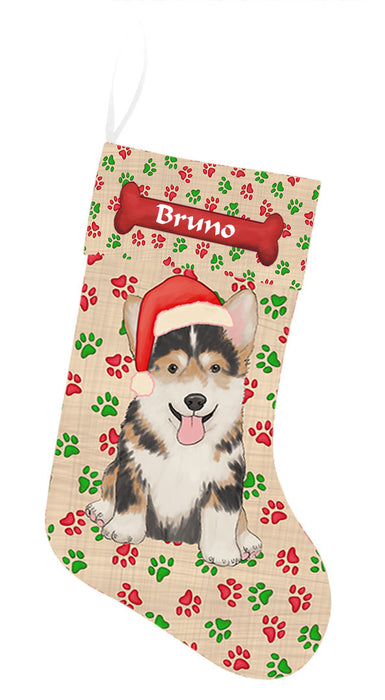 Pet Name Personalized Christmas Paw Print Cocker Spaniel Dogs Stocking