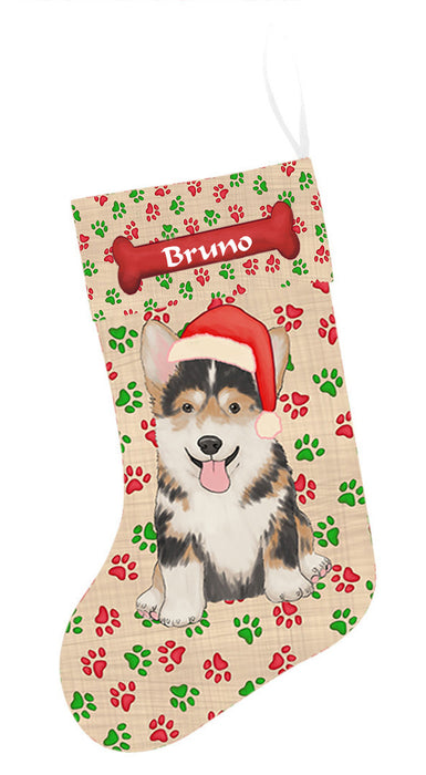 Pet Name Personalized Christmas Paw Print Cocker Spaniel Dogs Stocking