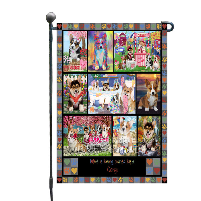 Love is Being Owned Corgi Dog Grey Garden Flag GFLG65422