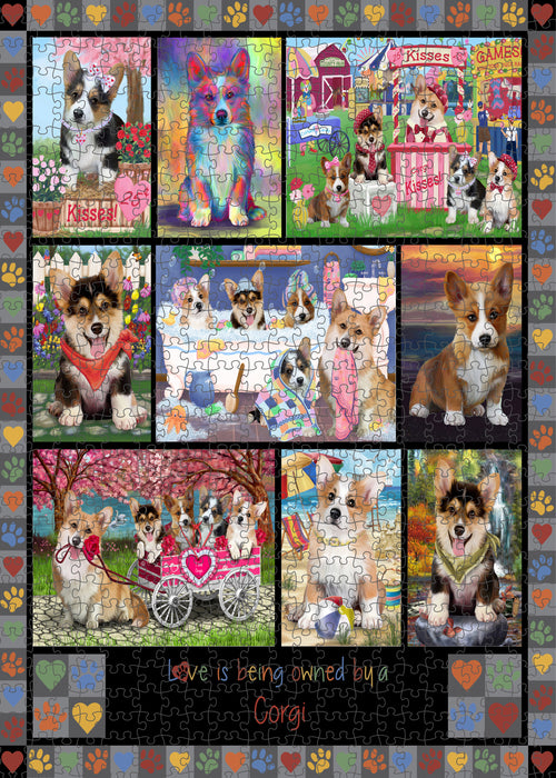 Love is Being Owned Corgi Dog Grey Puzzle with Photo Tin PUZL98408