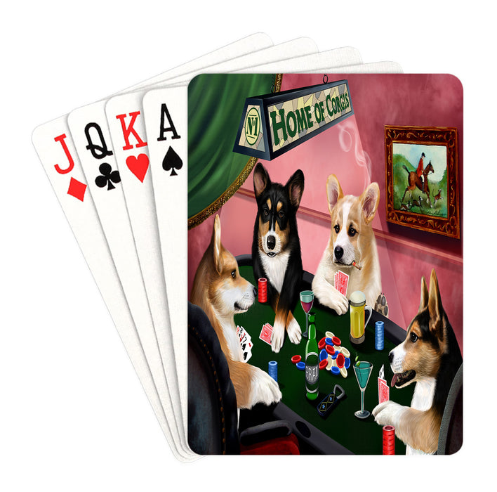 Home of Corgi Dogs Playing Poker Playing Card Decks