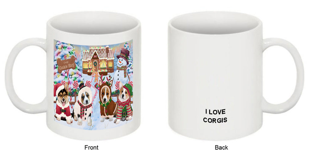 Holiday Gingerbread Cookie Shop Corgis Dog Coffee Mug MUG51794