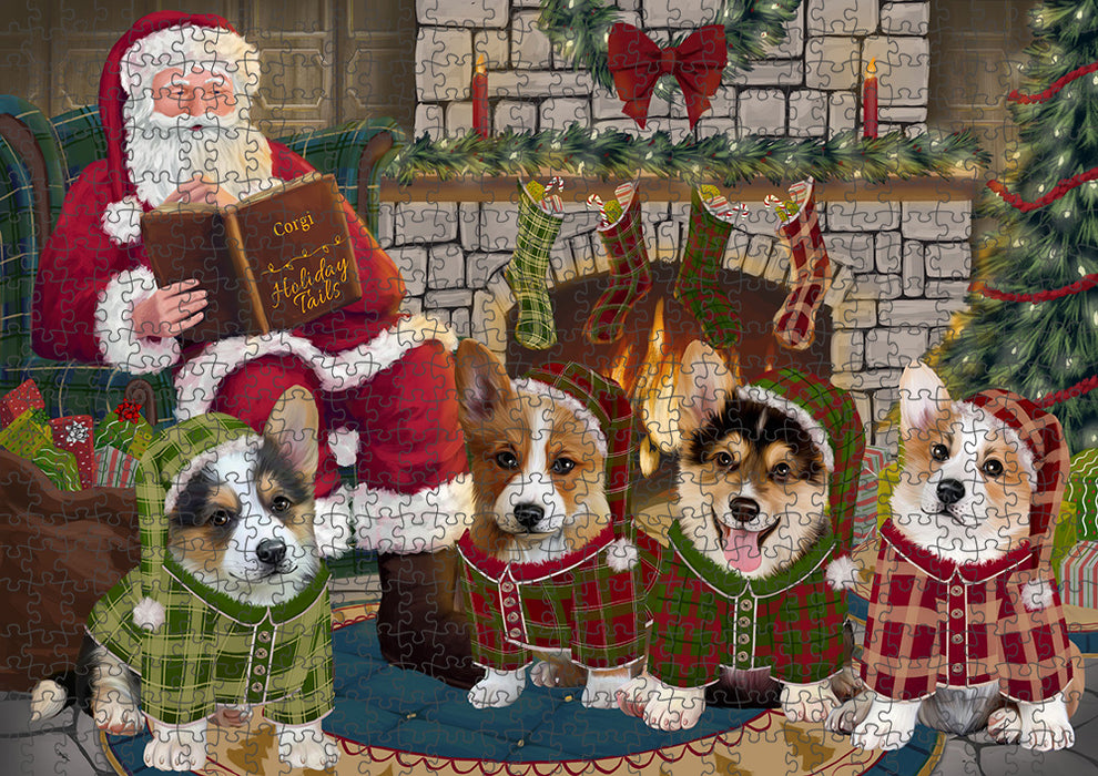 Christmas Cozy Holiday Tails Corgis Dog Puzzle with Photo Tin PUZL88684