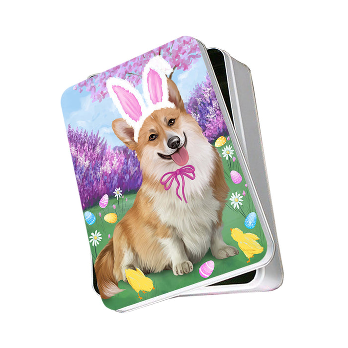 Corgi Dog Easter Holiday Photo Storage Tin PITN49113