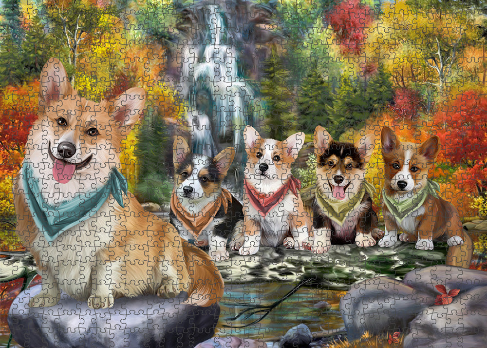 Scenic Waterfall Dogs and Cats