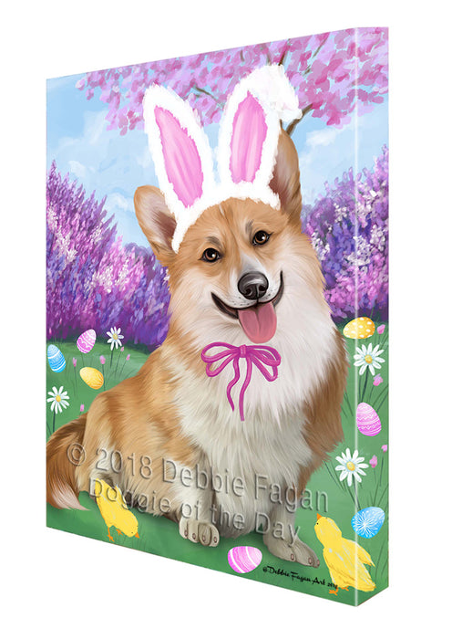 Corgi Dog Easter Holiday Canvas Wall Art CVS57630