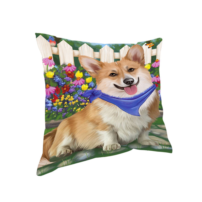 Spring Floral Corgi Dog Pillow PIL55300