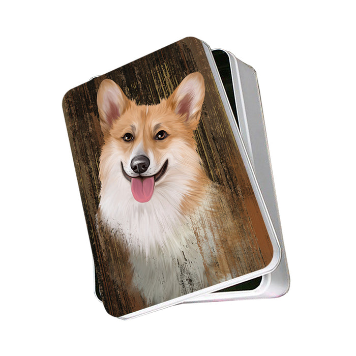 Rustic Corgi Dog Photo Storage Tin PITN50391
