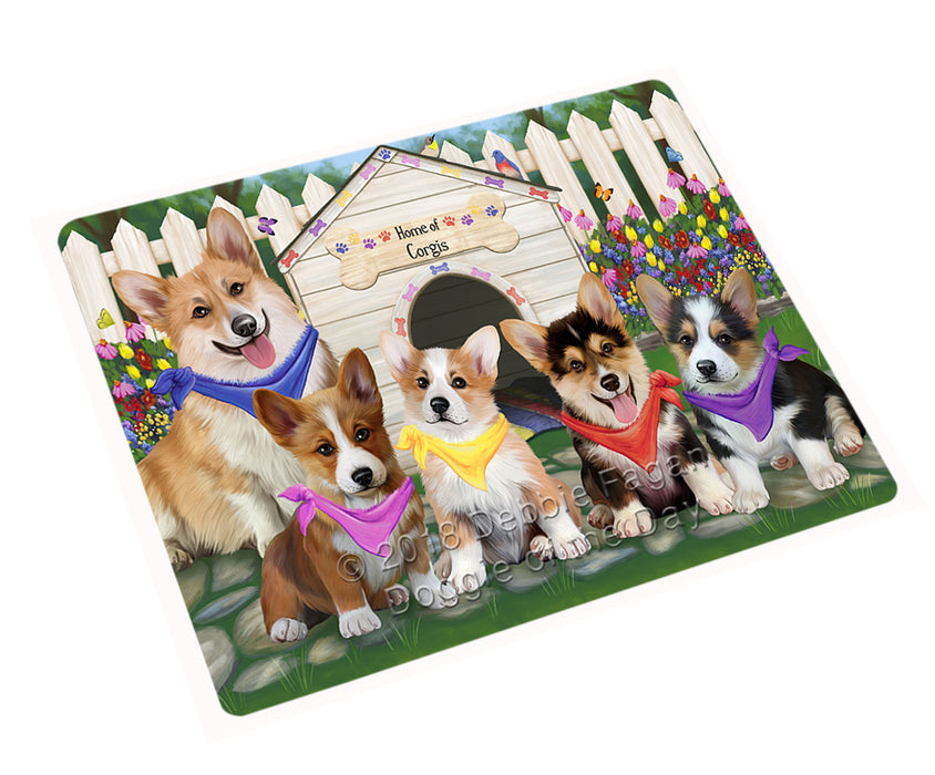 Spring Dog House Corgis Dog Magnet Mini (3.5" x 2") MAG53454