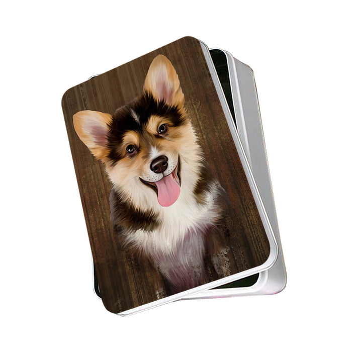 Rustic Corgi Dog Photo Storage Tin PITN50392