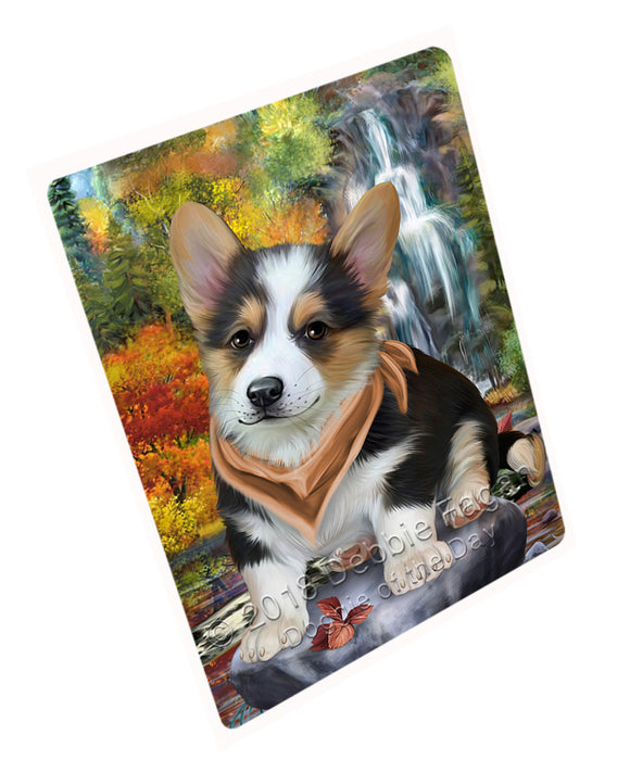 Scenic Waterfall Corgi Dog Magnet Mini (3.5" x 2") MAG53094