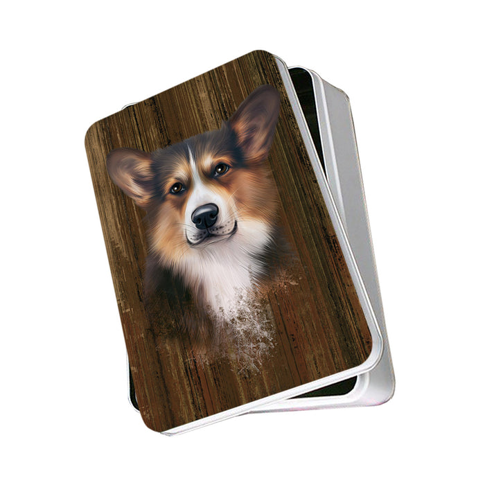 Rustic Corgi Dog Photo Storage Tin PITN50554