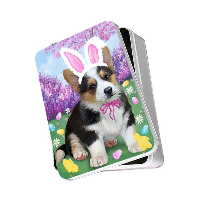 Corgi Dog Easter Holiday Photo Storage Tin PITN49117