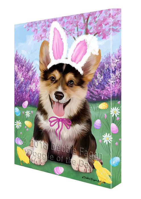 Corgi Dog Easter Holiday Canvas Wall Art CVS57675