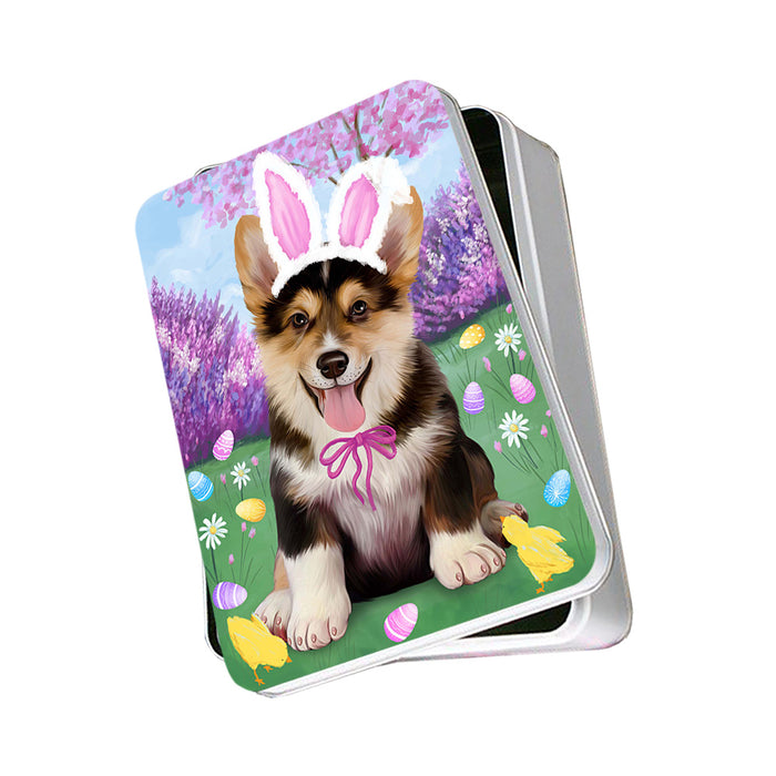 Corgi Dog Easter Holiday Photo Storage Tin PITN49118