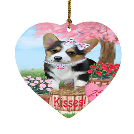 Rosie 25 Cent Kisses Corgi Dog Heart Christmas Ornament HPOR56209