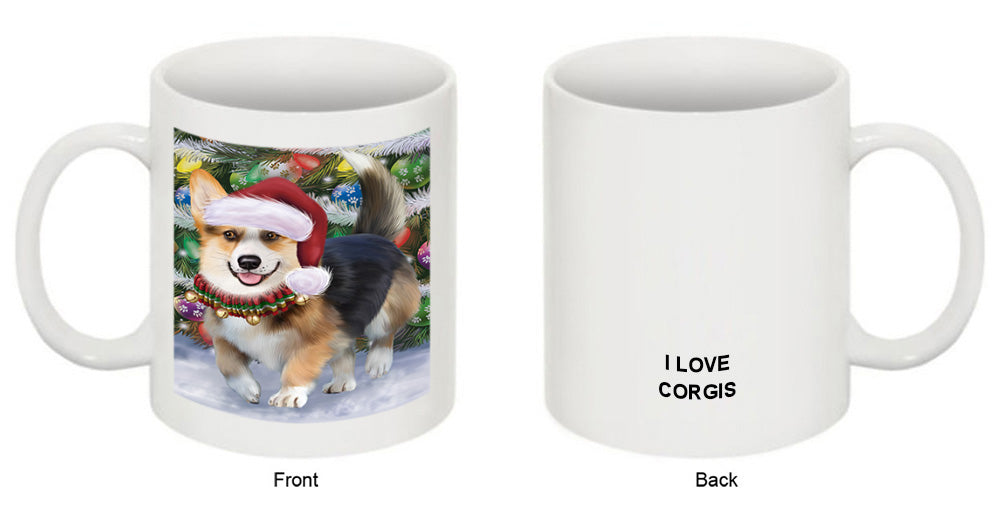 Trotting in the Snow Corgi Dog Coffee Mug MUG49962