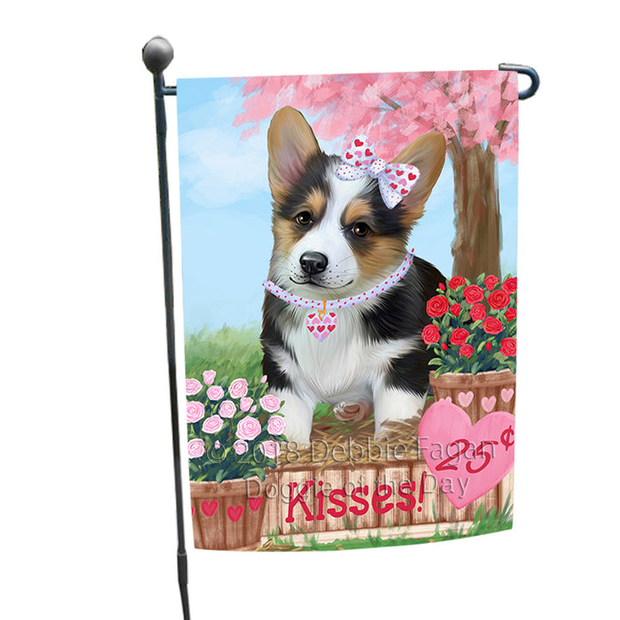 Rosie 25 Cent Kisses Corgi Dog Garden Flag GFLG56401