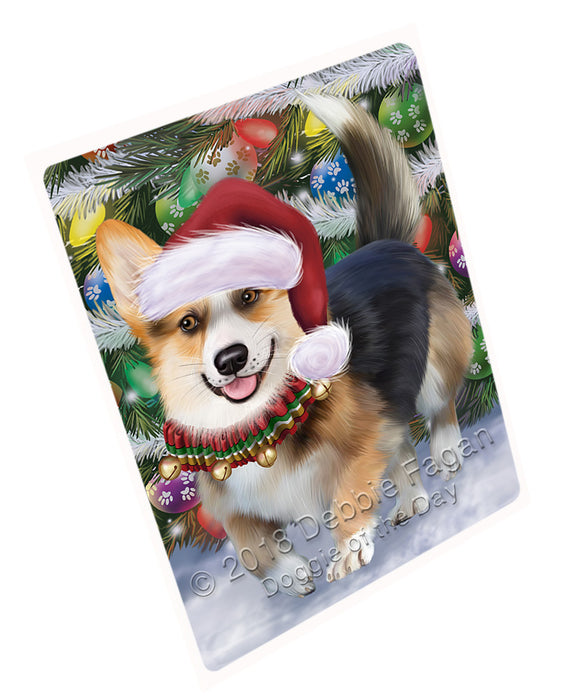Trotting in the Snow Corgi Dog Large Refrigerator / Dishwasher Magnet RMAG89034