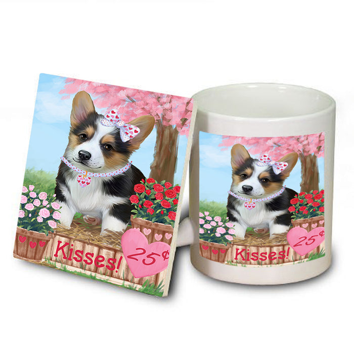 Rosie 25 Cent Kisses Corgi Dog Mug and Coaster Set MUC55845