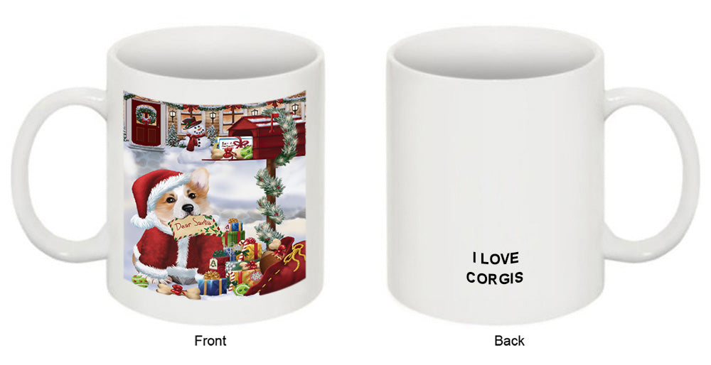 Corgi Dog Dear Santa Letter Christmas Holiday Mailbox Coffee Mug MUG49292