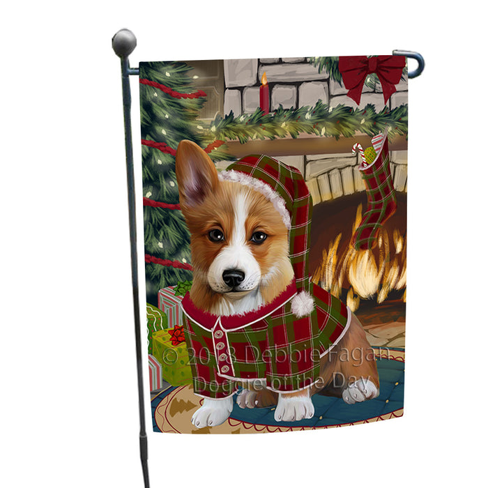 The Stocking was Hung Corgi Dog Garden Flag GFLG55581