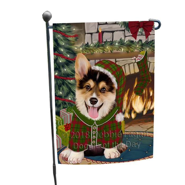 The Stocking was Hung Corgi Dog Garden Flag GFLG55582