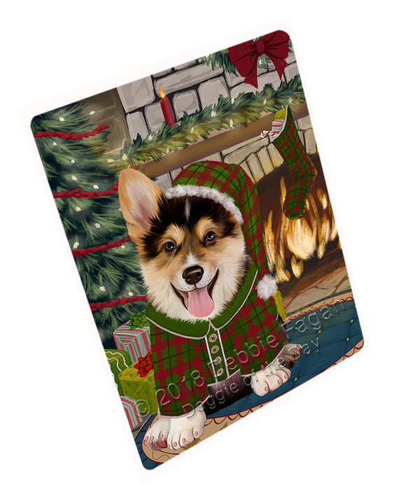 The Stocking was Hung Corgi Dog Large Refrigerator / Dishwasher Magnet RMAG94002