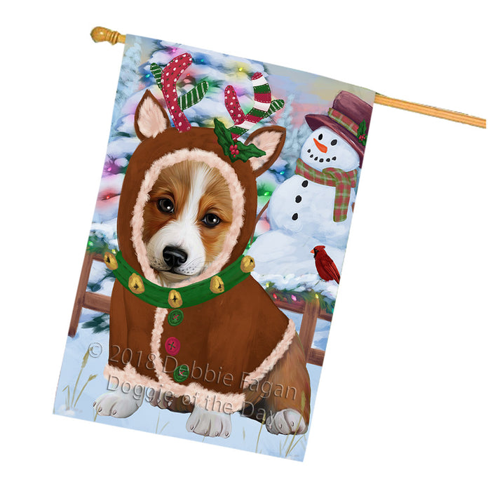 Christmas Gingerbread House Candyfest Corgi Dog House Flag FLG57003