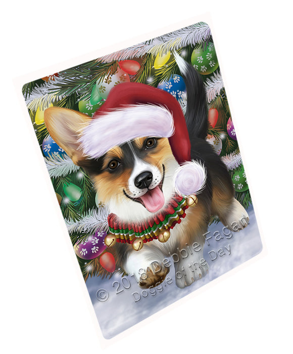 Trotting in the Snow Corgi Dog Large Refrigerator / Dishwasher Magnet RMAG89040
