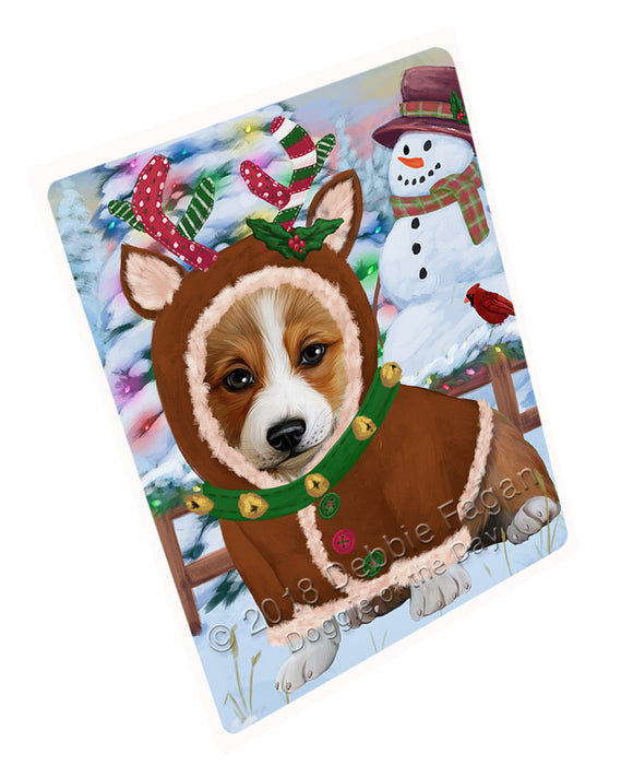 Christmas Gingerbread House Candyfest Corgi Dog Large Refrigerator / Dishwasher Magnet RMAG100182