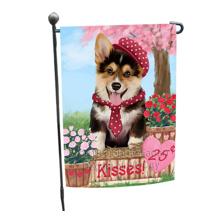 Rosie 25 Cent Kisses Corgi Dog Garden Flag GFLG56402