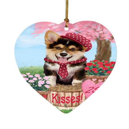 Rosie 25 Cent Kisses Corgi Dog Heart Christmas Ornament HPOR56210