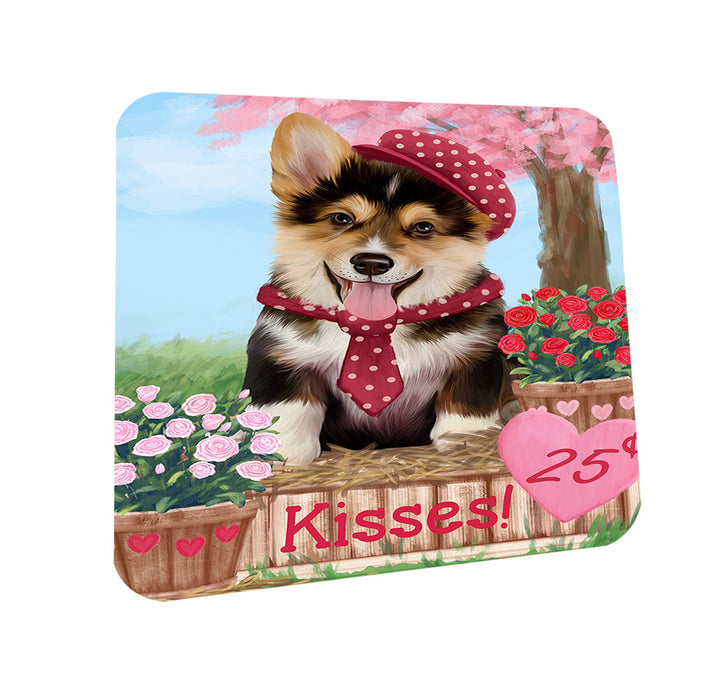 Rosie 25 Cent Kisses Corgi Dog Coasters Set of 4 CST55812