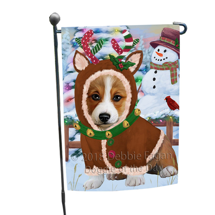 Christmas Gingerbread House Candyfest Corgi Dog Garden Flag GFLG56867