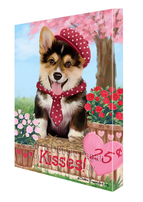 Rosie 25 Cent Kisses Corgi Dog Canvas Print Wall Art Décor CVS124910