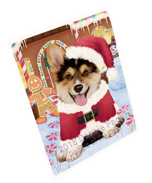 Christmas Gingerbread House Candyfest Corgi Dog Magnet MAG74099 (Small 5.5" x 4.25")