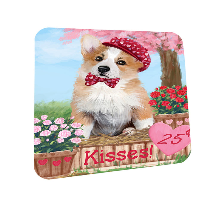 Rosie 25 Cent Kisses Corgi Dog Coasters Set of 4 CST55813
