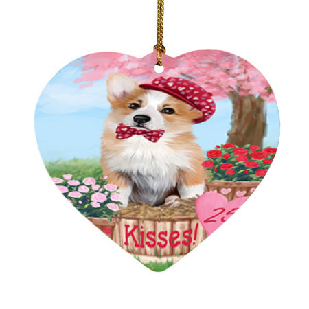 Rosie 25 Cent Kisses Corgi Dog Heart Christmas Ornament HPOR56211