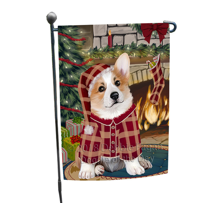 The Stocking was Hung Corgi Dog Garden Flag GFLG55583