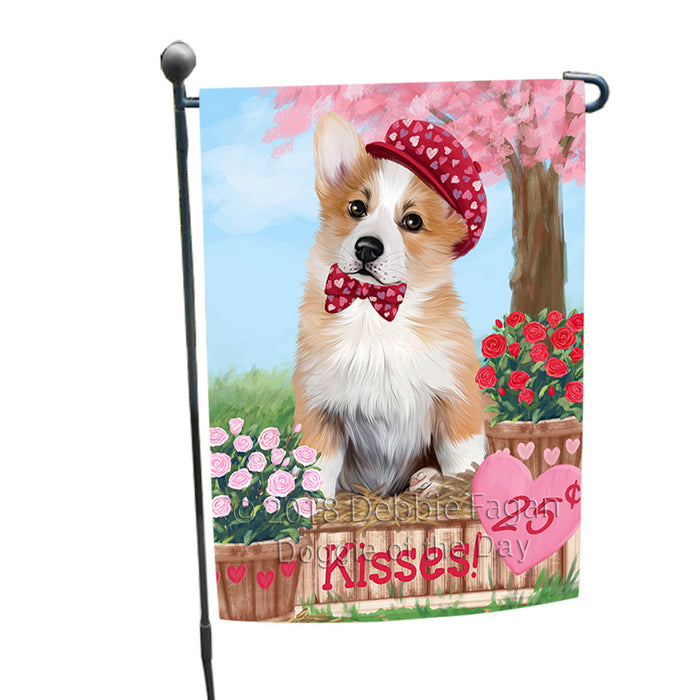 Rosie 25 Cent Kisses Corgi Dog Garden Flag GFLG56403