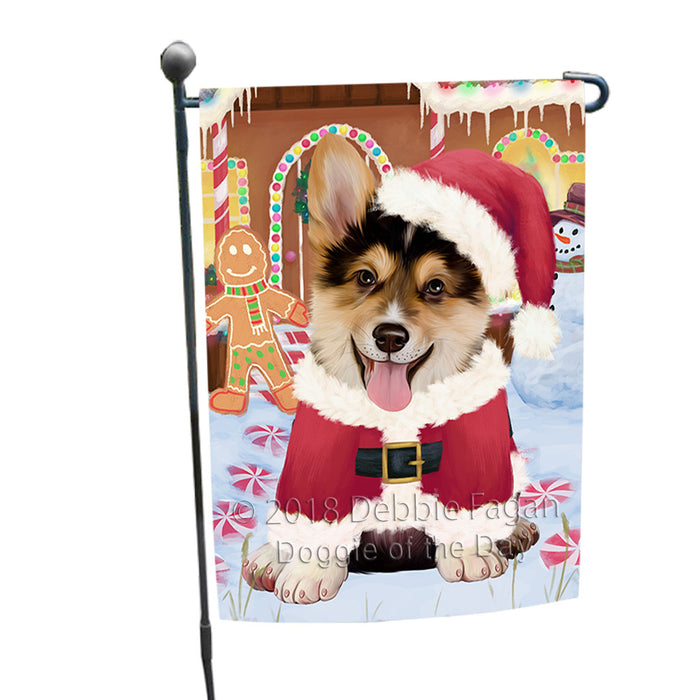 Christmas Gingerbread House Candyfest Corgi Dog Garden Flag GFLG56868