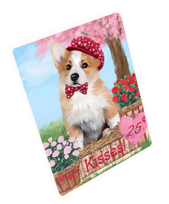 Rosie 25 Cent Kisses Corgi Dog Large Refrigerator / Dishwasher Magnet RMAG97398