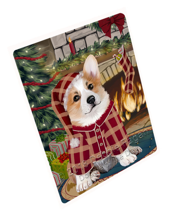 The Stocking was Hung Corgi Dog Large Refrigerator / Dishwasher Magnet RMAG94008