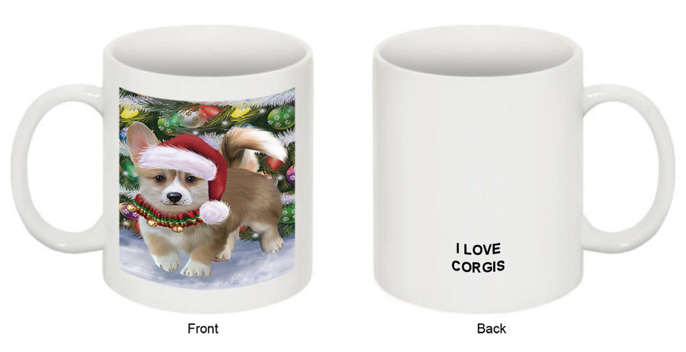 Trotting in the Snow Corgi Dog Coffee Mug MUG49964