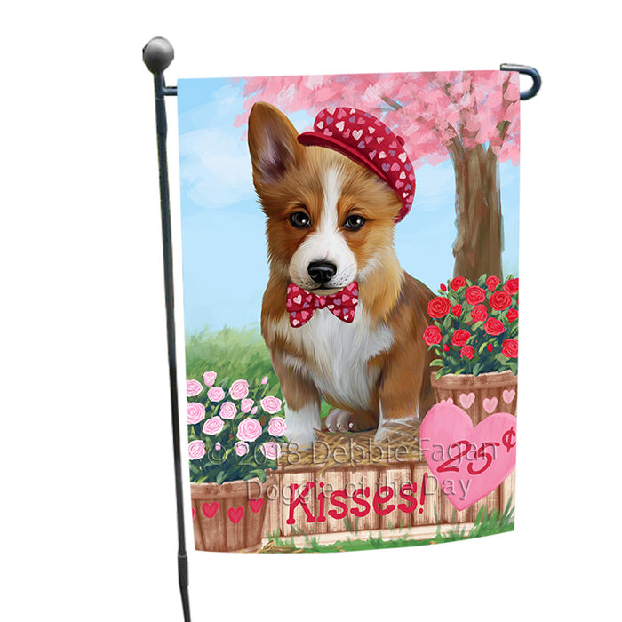 Rosie 25 Cent Kisses Corgi Dog Garden Flag GFLG56404