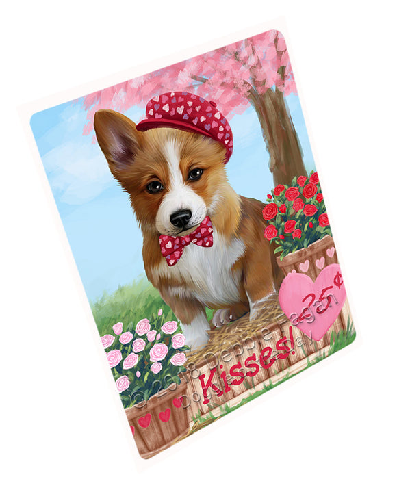 Rosie 25 Cent Kisses Corgi Dog Large Refrigerator / Dishwasher Magnet RMAG97404